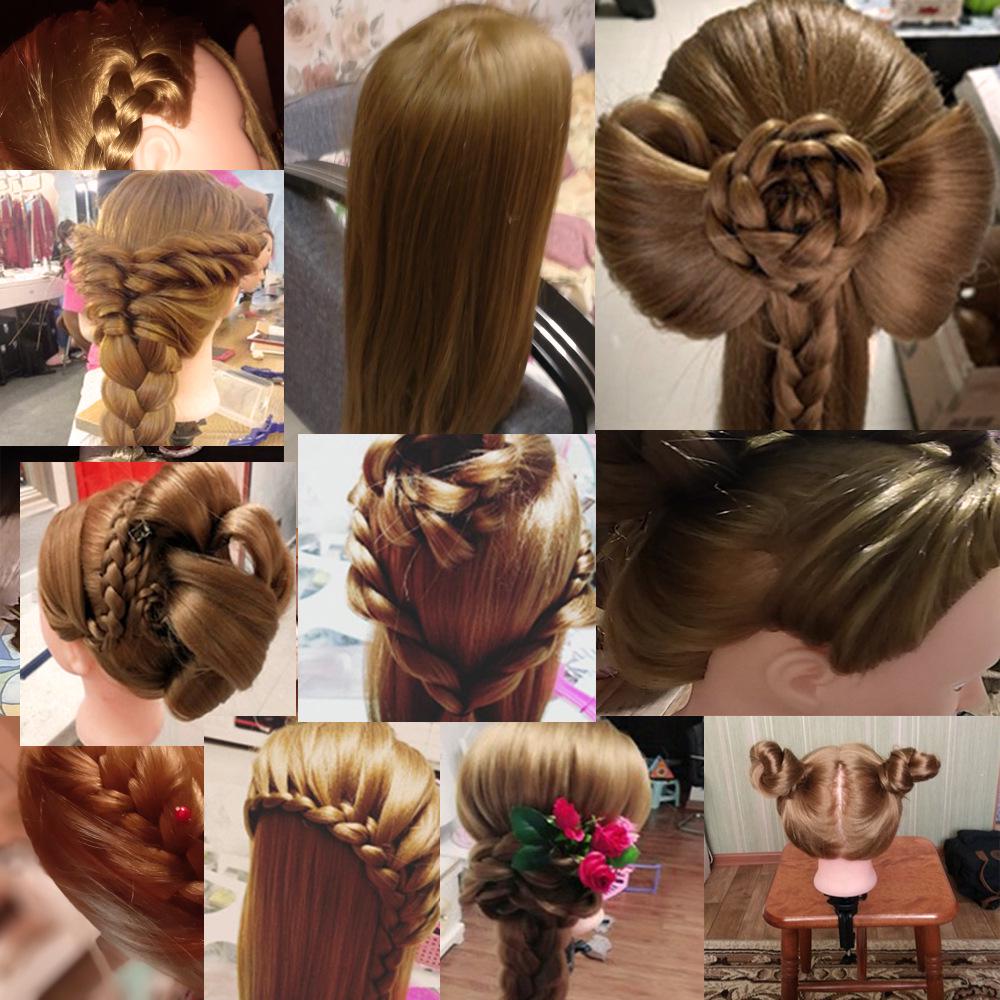 Flecht- und Styling-Mannequinkopf mit gerader Ponyfrisur – Permierbar, Färbbar und Ideal für Friseur- und Schnittübungen