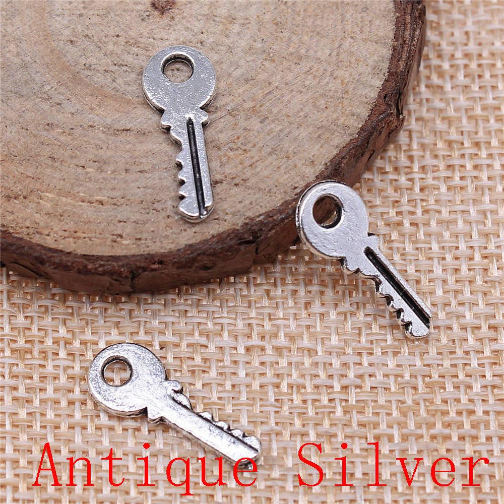Classic Key Shaped Charms Pendant For Bracelet Necklace Jewelry Making Craft Findings