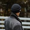 Men Winter Hat Knitted Thick Stretchy Piled Hat Solid Color Ear Protection Multiple Folding Styles Warm Daily Wear Cap Outdoor Skiing Skating Headwear