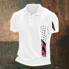 Men's Casual Independence Day Printed Neck Short Sleeve T-Shirt