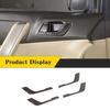 Carbon Fiber Accessories Car Door Handle Trim For Toyota Highlander 2009-2013