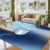 Lazio FC Design Crystal Velvet Rug Soft Decorative Mat for Bedroom Entrance