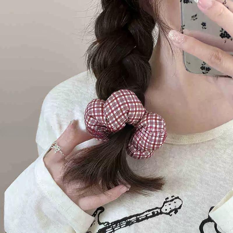 Koreanische Blume Haarseil für Frauen Süße Mädchen Kopfschmuck Haarband Elastisches Pferdeschwanz Scrunchie Haaraccessoires