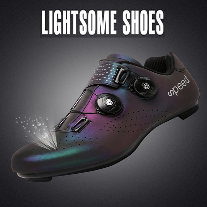 Men's Cycling Shoes, New SPD Self-locking Road Bike, Fluorescent Cycling Shoes, Outdoor Lightweight And Breathable Mountain Road