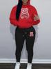 European And American Women'S Clothing Autumn And Winter Hooded Casual Sports Sweater Two-Piece Set