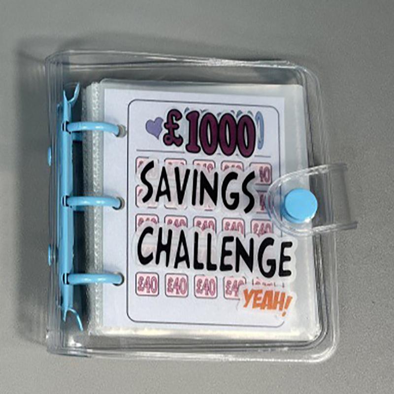 Cartoon Portable Receipt Collection Challenge Money Saving Book Mini PVC Binders