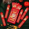 12/24PCS Red Lucky Red Envelopes Traditional Red Pockets Drawing Lots Money Envelopes  New Year 2026
