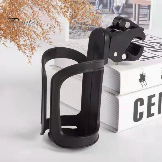 Gyroscopic Cup Holder with Adjustable Strap 360 Degrees Rotatable Anti-Spill Universal Stroller Bike Scooter Mount Drink Beverage Water Bottle Holder