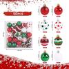 4cm Painted Christmas Ball Set Plastic Xmas Baubles Xmas Tree Hanging Gift Ball Christmas Decorations Xmas Ornament Ball