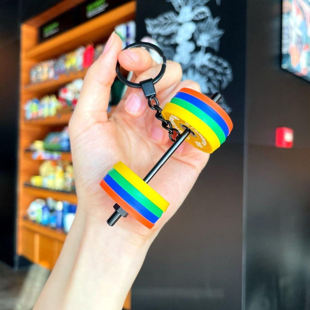 Detachable Simulation Dumbbells Keyring Dopamine Fitness Series Pendant Gifts