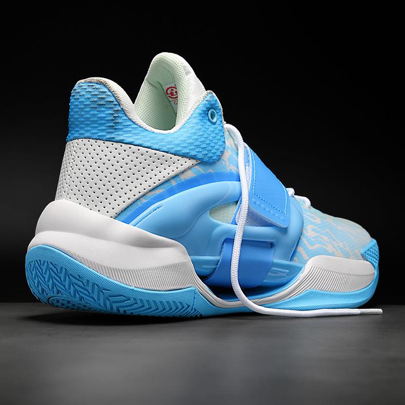 Luminous Velcro High-Top Unisex Basketball Shoes for Teens, Trendy Sports Footwear for Cement Courts