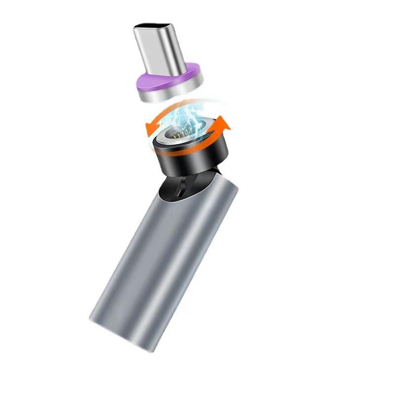 3-in-1 540° Rotating Magnetic Type-C Adapter for Fast Charging Apple & Android Devices