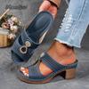 Women Summer Lightweight Hollow Sandals Fashion Chunky Heel Open Toe Slippers Female 2026 Casual Outdoor Slides Shoes Size36 43