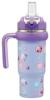 Brčko na pití pro bruslaře s přímým brčkem Sanrio Puffy Balloon Tumbler, 830 ml, Izolovaný, Studený/Horký, Rukojeť, 2-cestný, Na pití, Kuromi, Design, STSTB9-A