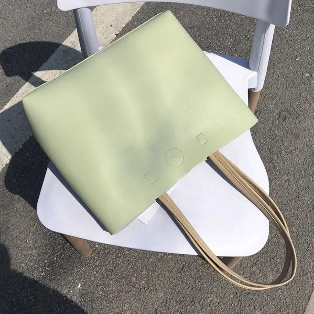 Pu Leather Sweet Shoulder Bag Minimalist Design Luxury Handbag Elegant Underarm Tote Bag  Party