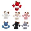 3Pcs/Set Children Hat Scarf Gloves Set Plush Ball Decor Twist Texture Solid Color Knitting Hat Long Scarf Gloves Set