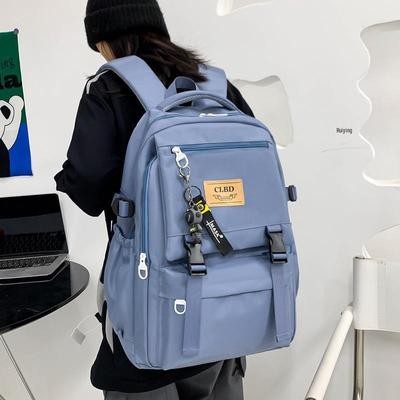 2023 Trendy Nylon Korean-Style Backpack for College Students: Large Capacity Men's and Women's Casual Travel Bag.