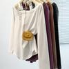 Plus Size Irregular One-Shoulder Long-Sleeve T-Shirt - Women's New Loose Slimming Top for Spring and Autumn