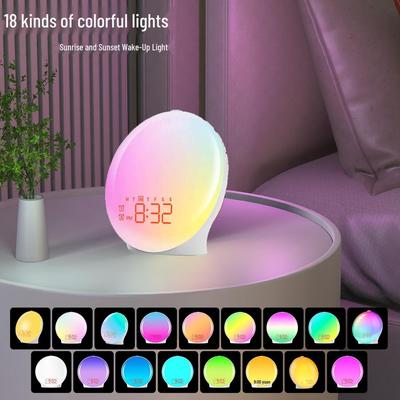 RGB Wake-up Light: Simulates Sunrise & Sunset with White Noise Sleep Aid