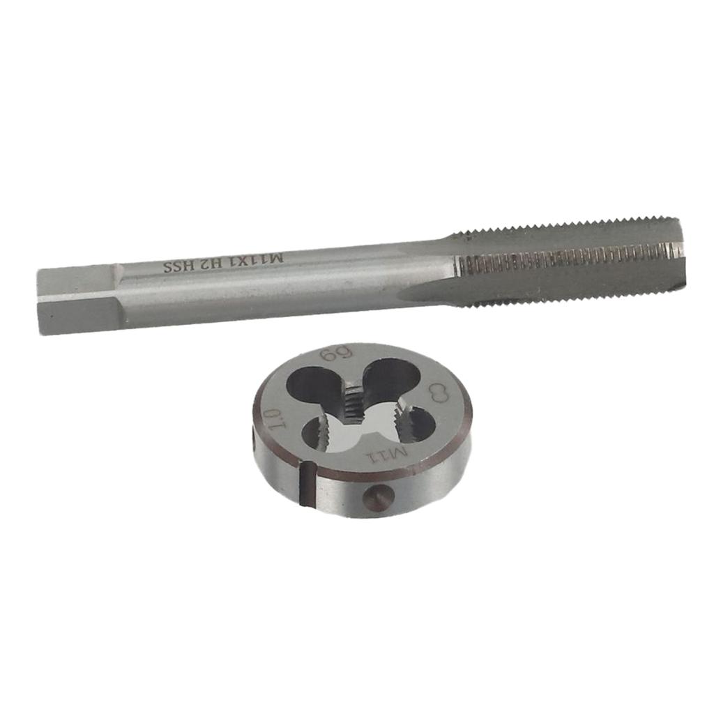 Kit Tap Die Tool Kits M11 x 1mm Tap M934 Metric Silver Thread High speed steel & M11 x 1.0mm Die New Practical