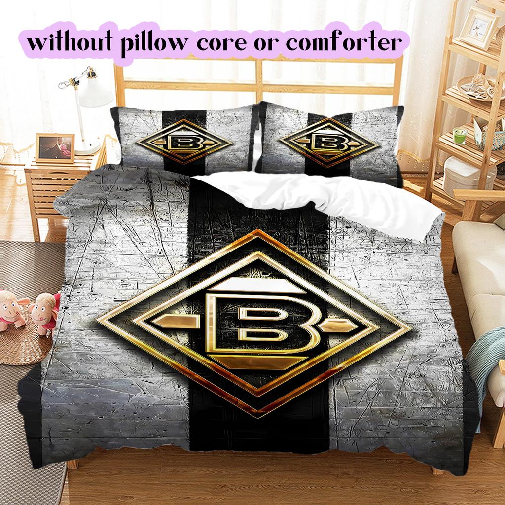Set cu model logo hochei pe gheață cuvertură cu față de pernă Decorare casă Cadou de ziua de naștere (1*husa de pilotă+ 2*fețe de pernă, fără umplutură)