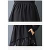DIMANAF 2026 Spring Summer Plus Size Women Long Skirts Elastic Waist Trousers Oversize Fashion Lady Clothing Black