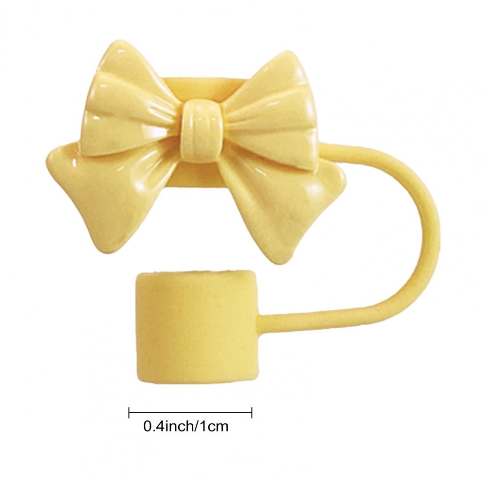 Pink Bow Straw Covers Cap Toppers for Stanley Tumblers Straw Tips Lid Protectors for 10mm Diameter Straws Cup Accessories