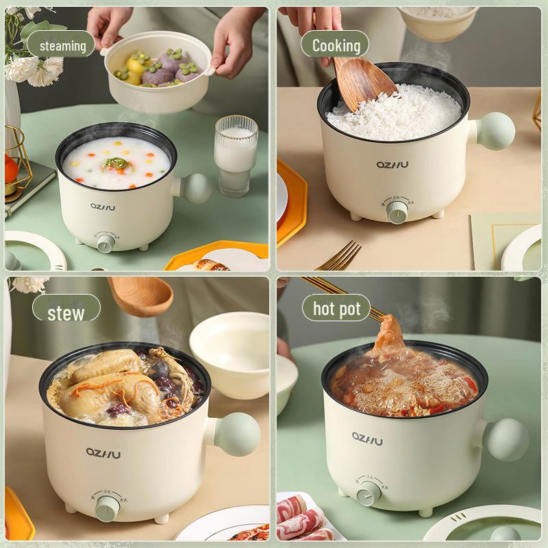 Mini Electric Cooker: Non-Stick Pot for Dorm Cooking, Stir-Fry, and Noodles – Compatible with UK & EU Standards