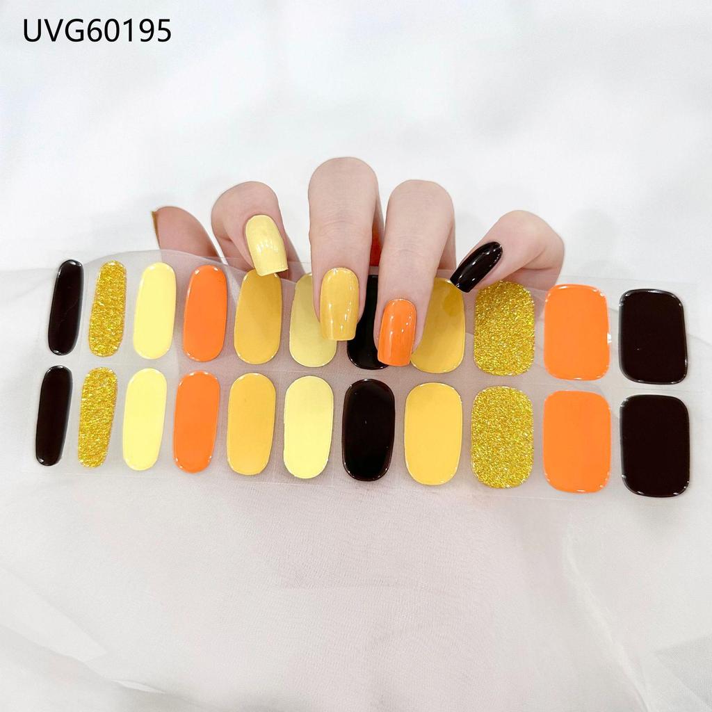 Transparent Nude UV Gel Nail Art Stickers: Semi-Cured, Semi-Baked Manicure Sheets