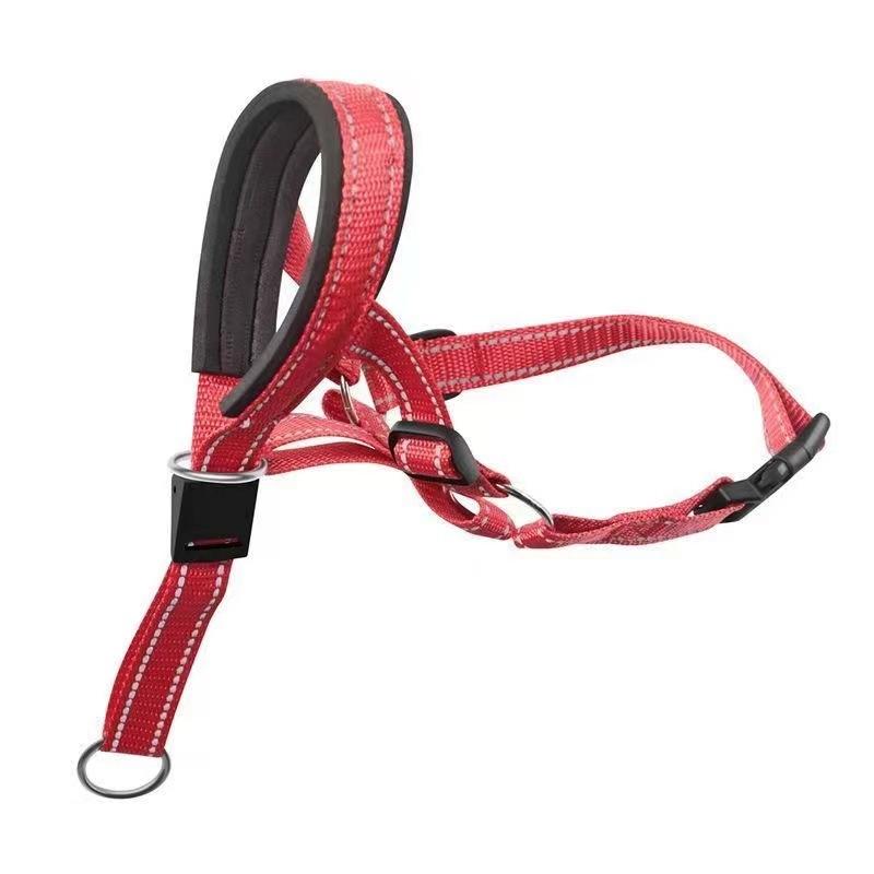 Dog Head Halter with Safety Strap-Stops Heavy Pulling on The Leash-Padded Headcollar for All Dog Sizes - Head Collar Training