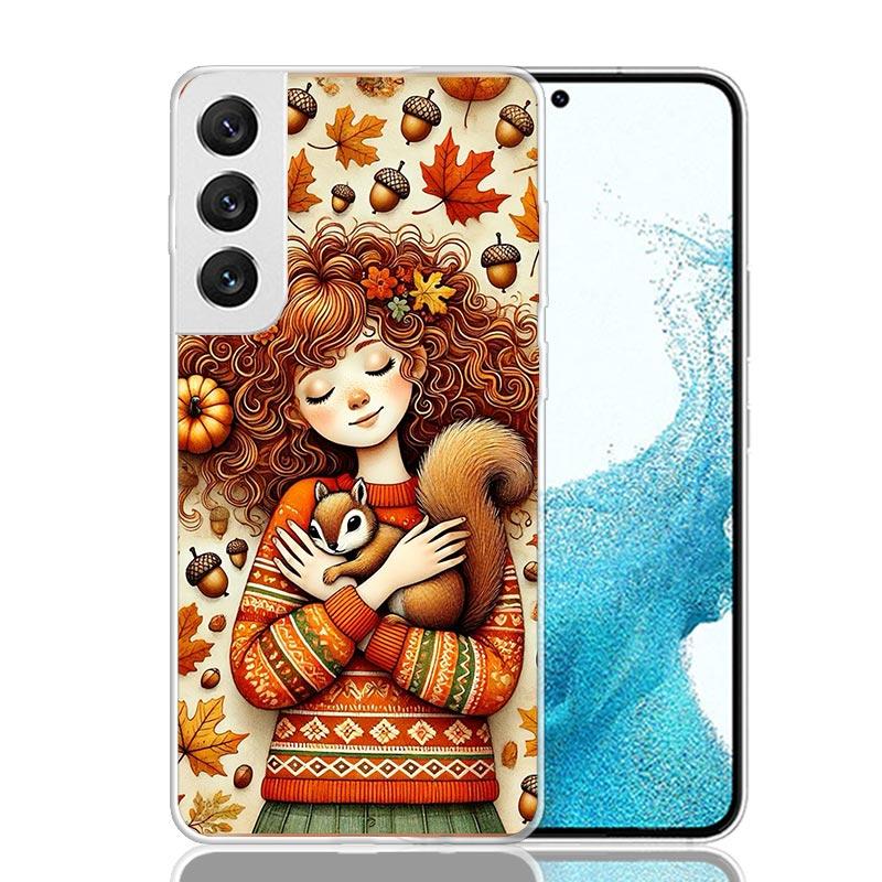 Animal Squirrel Phone Case For Samsung Galaxy S26 Ultra S23 S24 S25 Edge S20 FE S21 S22 Plus Soft Print Shell Cover Fundas Galax
