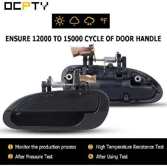 OCPTY Door Handle Exterior Rear Driver Left Side Replacement Fit 1998-2002 for Honda for Accord Outside Door Handle Black