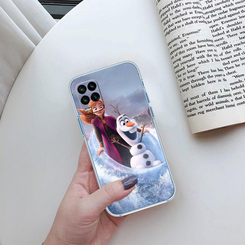 Frozen Olaf Elsa Anna Transparent Phone Case for Motorola Moto G40 G04 G05 One Ace Action Fusion + Plus Hyper Macro Vision Zoom