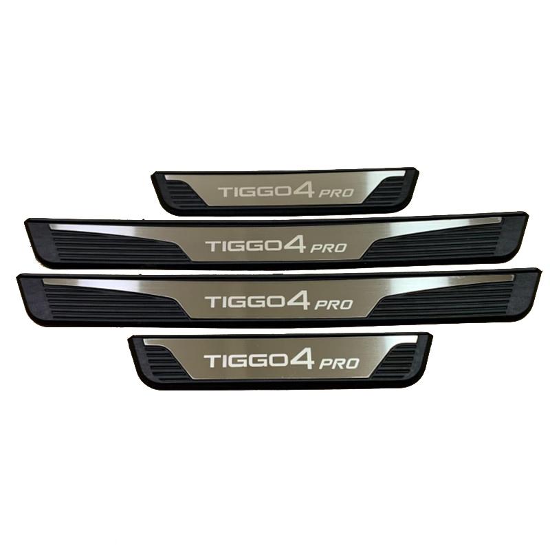 For Chery Tiggo 4 CHS Tiggo 4 PRO Tiggo CROSS 2025 2026 Tilbehør Bil Dørterskel Pedal Skrapeplate Deksel Trim Beskytter Klistremerke