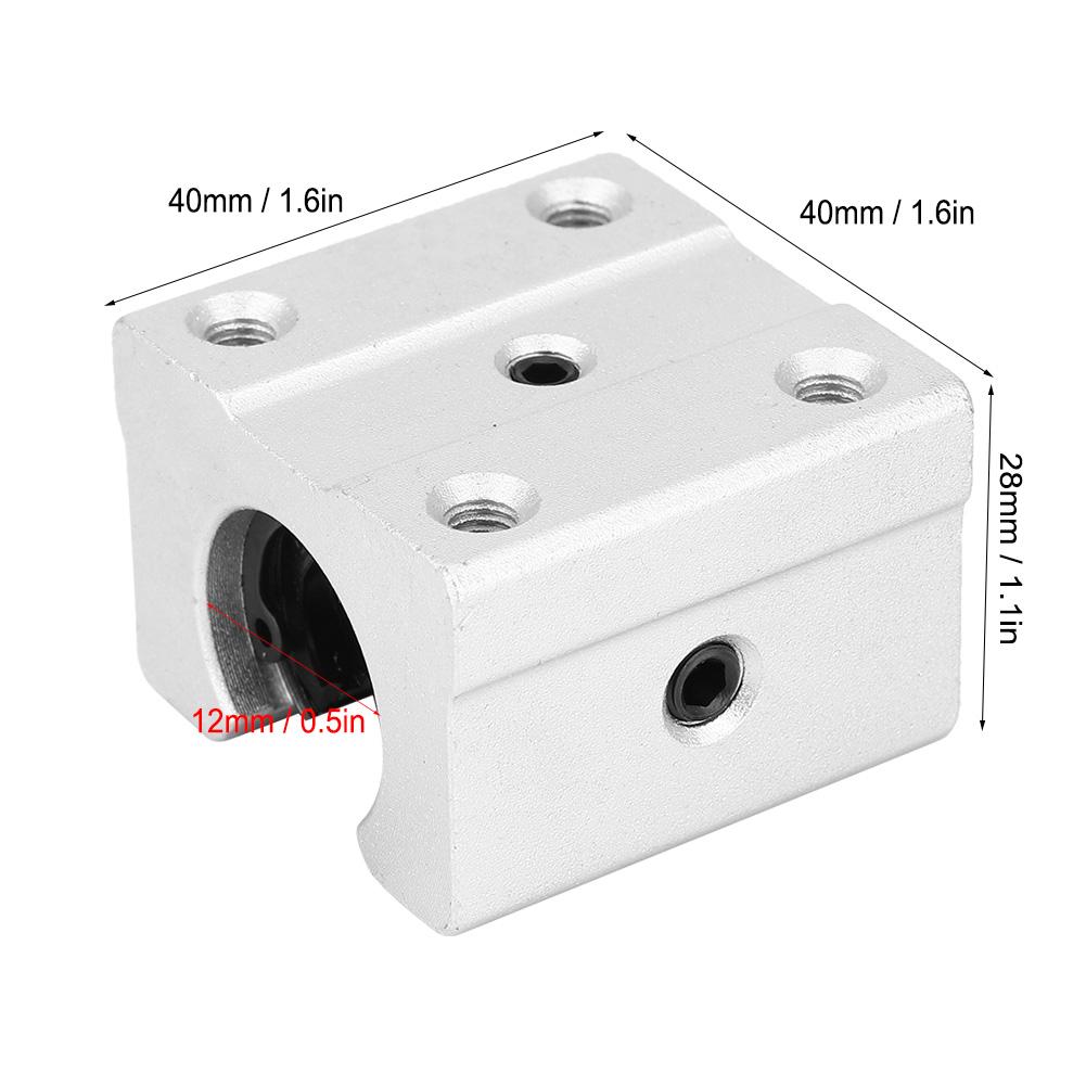 2PCS Open Type Linear Motion Bearing Slide Block Aluminum Alloy Bearing Block