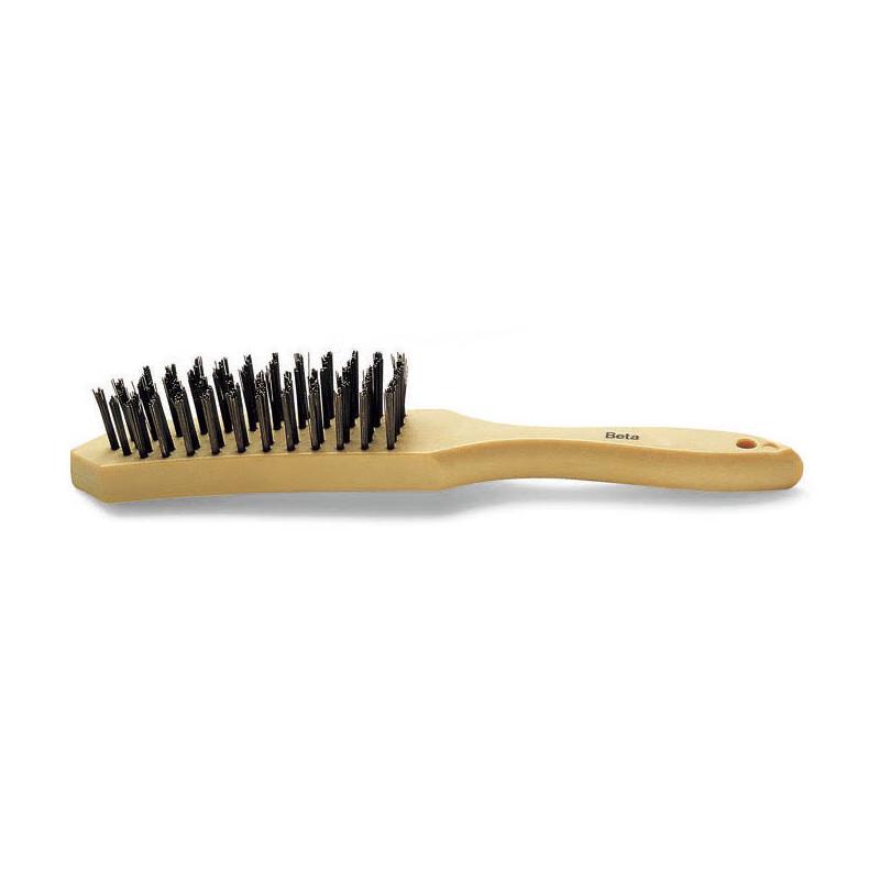BETA Wooden Handle Steel Wire Brush