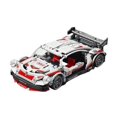 372 Particles White Assembled Building Block Sports Car 6-year-old Boys Like A Toy Gift