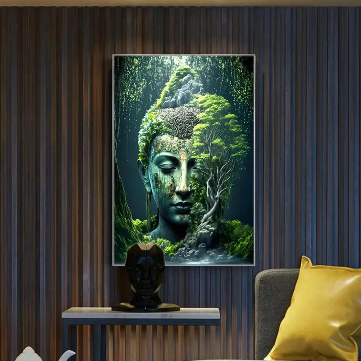 Высококачественная современная декоративная картина с Буддой для прихожей, гостиной или коридора 20X30