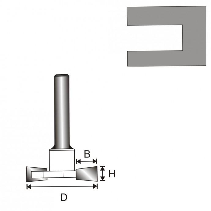 T-grooving cutter T12 D32 H6.35 B9.4MM - DED07F122C