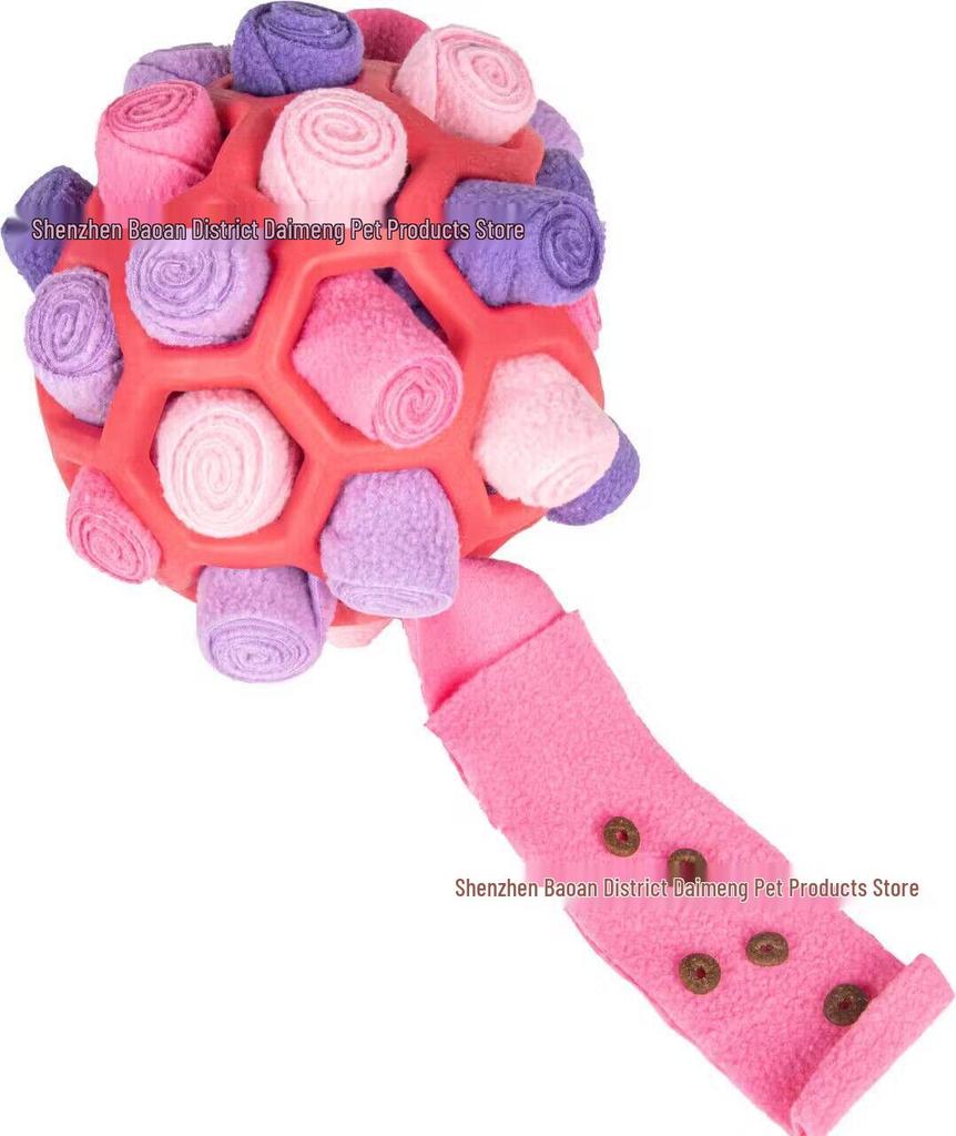 Pet Sniff & Play: Hidden Food Rubber Ball Toy for Dogs