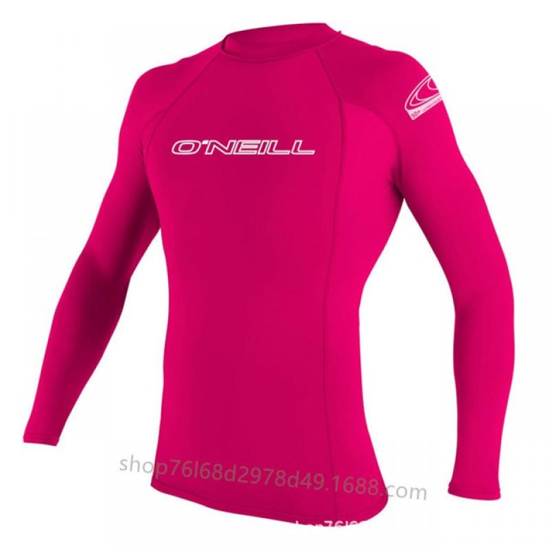 Men Women UV Protection Long Sleeve Rash Guard Surfing Dive Suit Quick Dry Snorkeling Top High Neck