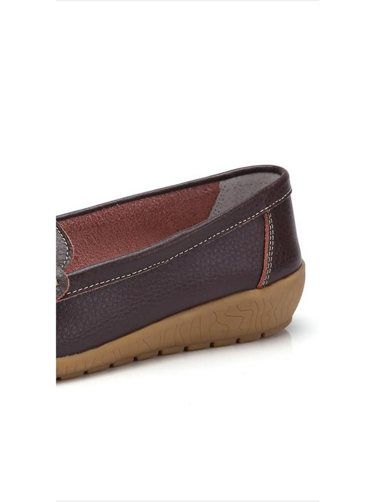 Summer Soft Wedge Leather Shoes for Middle-Aged and Elderly Women – Breathable Design