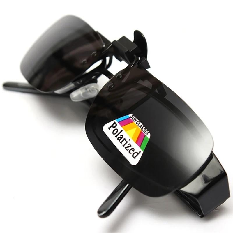 Polarized Clip Sunglasses Myopia Glasses Clip Driver Goggles Fishing Night Vision Myopia Clip-on Sun Shading Eyeglasses