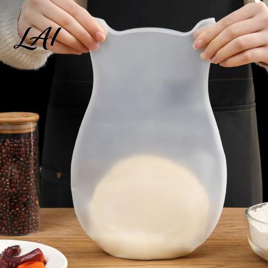 Portable Dough Mixing Pouch Silicone Kneading Bag Non-Stick Flour And Proofing Bag Easy Clean Baking Equipment for Baking Reusable Kitchen