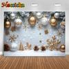 Mocsicka Winter Snowflake Photography Background Christmas New Year Party Snow Ball Decoration Birthday Photo Backdrop Wallpaper