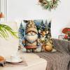 1pc Retro Christmas cartoon pillowcase new style Christmas living room sofa decoration pillowcase Square soft and comfortable