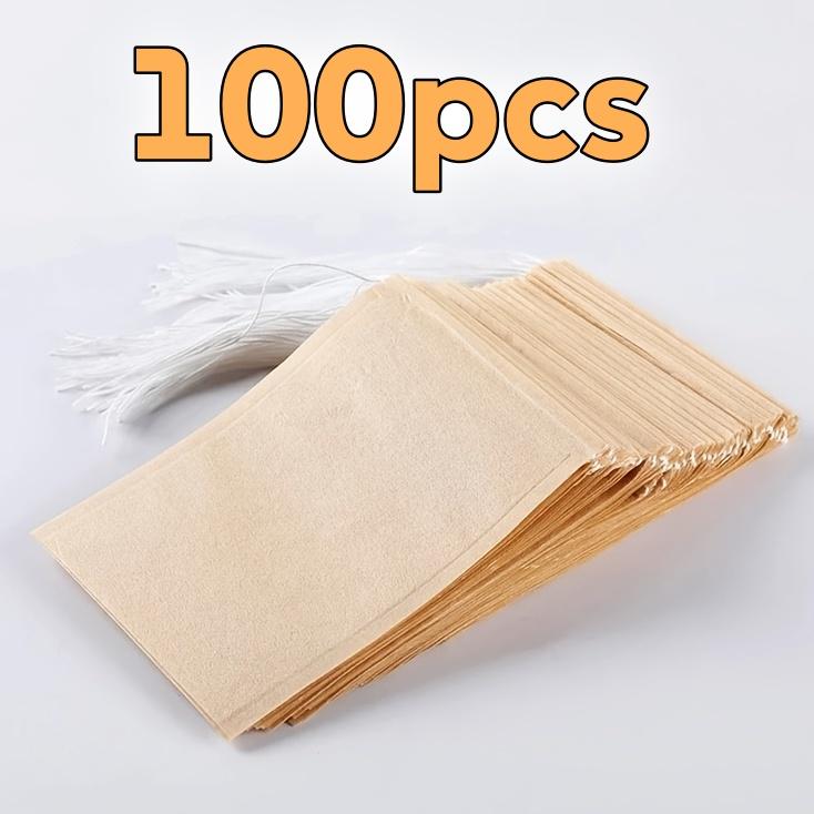 

300pcs Drawstring Filter Paper Bags for Coffee Tea Natural Biodegradable Disposable Brewer Empty Tea Infuser Bag Set for Brewing S 7X5cm