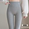 Women's High-Waist Brushed Warm Pants - Autumn Winter Elastic Skinny Fit, Butt-Lifting, Cold Protection Versatile Base Layer.