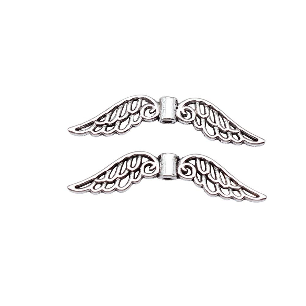 Angel Wing Beads Spacer Small Hole Butterfly Charms For Spiritual Jewelry
