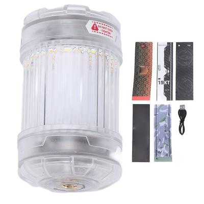 Camping Ambient Light Dimmable Magnetic Rotating 19 LED Lantern for Emergency Outdoor Warm Cool Dual Light Sources